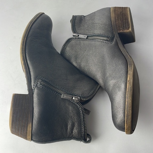 Lucky Brand Bartalino Pewter Gray Ankle Boots 7.5 - Picture 6 of 9